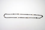 Chanel Ruthenium Pearl Beaded CC Long Necklace Black