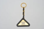 Chanel Gold Leather Triangle Keychain