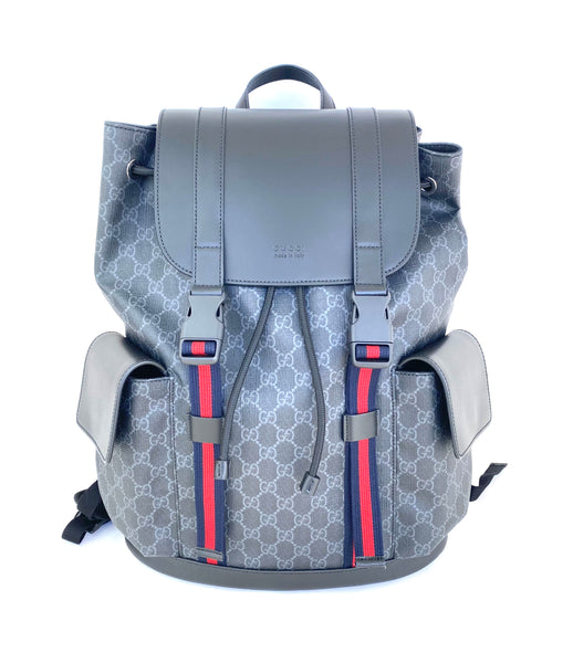 Gucci Black Soft Gg Supreme Backpack