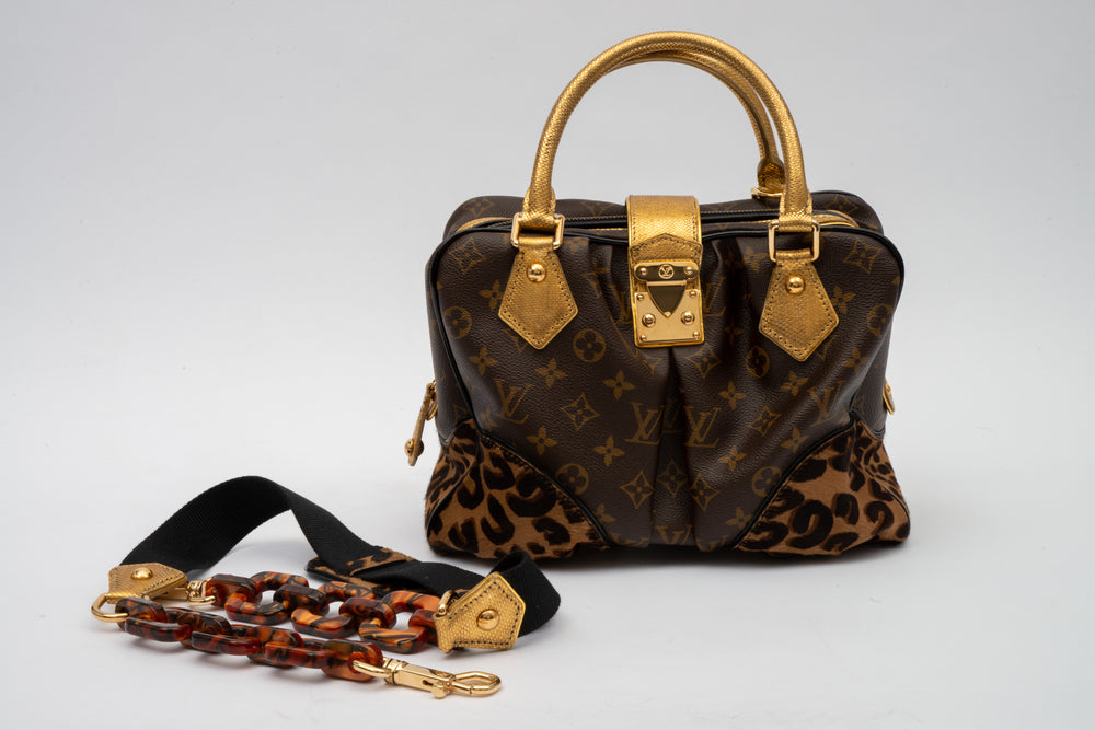 Louis Vuitton x Stephen Sprouse Brown Monogram and Black Patent Bag