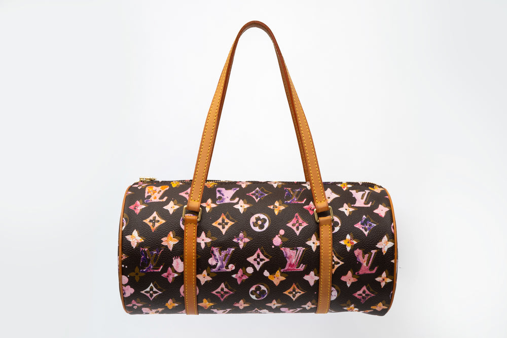  Louis Vuitton, Pre-Loved Richard Prince x Louis Vuitton,  Pre-Loved Monogram Watercolor Papillon 30, Brown : Clothing, Shoes & Jewelry