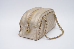 Chanel Gold Leather Luxury Ligne Bowler