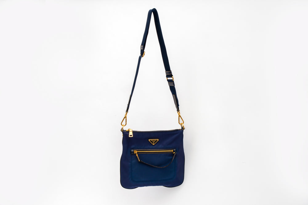 Prada Blue Shoulder Bags