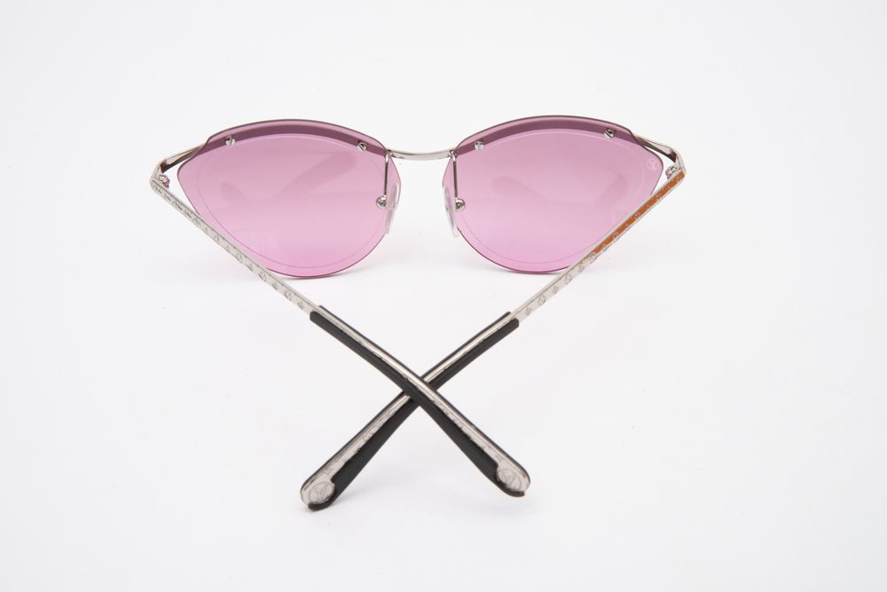 Louis Vuitton Pink Rimless Thelma and Louise Sunglasses