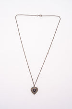 Chanel Silver Heart Pendant Necklace