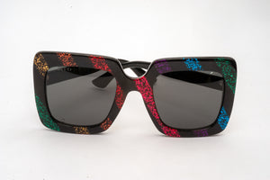 Gucci Women's Urban Rectangle Sunglasses Rainbow
