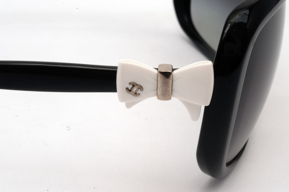 Chanel Black Butterfly White Bow Sunglasses – Luxmary Handbags