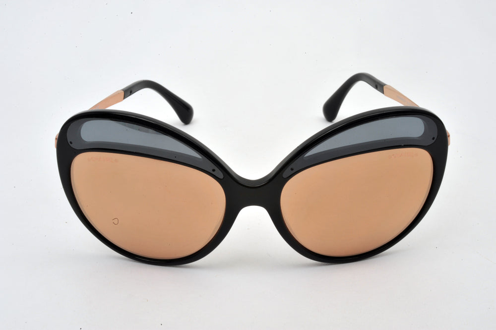 Chanel Rare Black Vintage Runway Chain Sunglasses