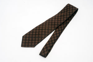 Louis Vuitton Brown Damier Print Tie