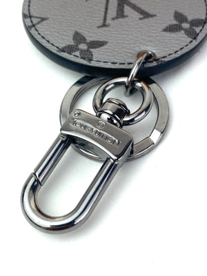 Auth Louis Vuitton Monoprism Bag Charm Key Holder Blue/Silver M68303 -  h28617a