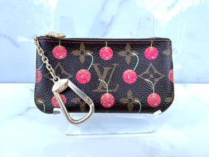Louis Vuitton Takashi Murakami Coin Purse Pochette Cle Cherry Blossom Key  Case