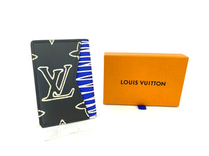 New Authentic LOUIS VUITTON POCKET ORGANIZER ORANGE Card Holder