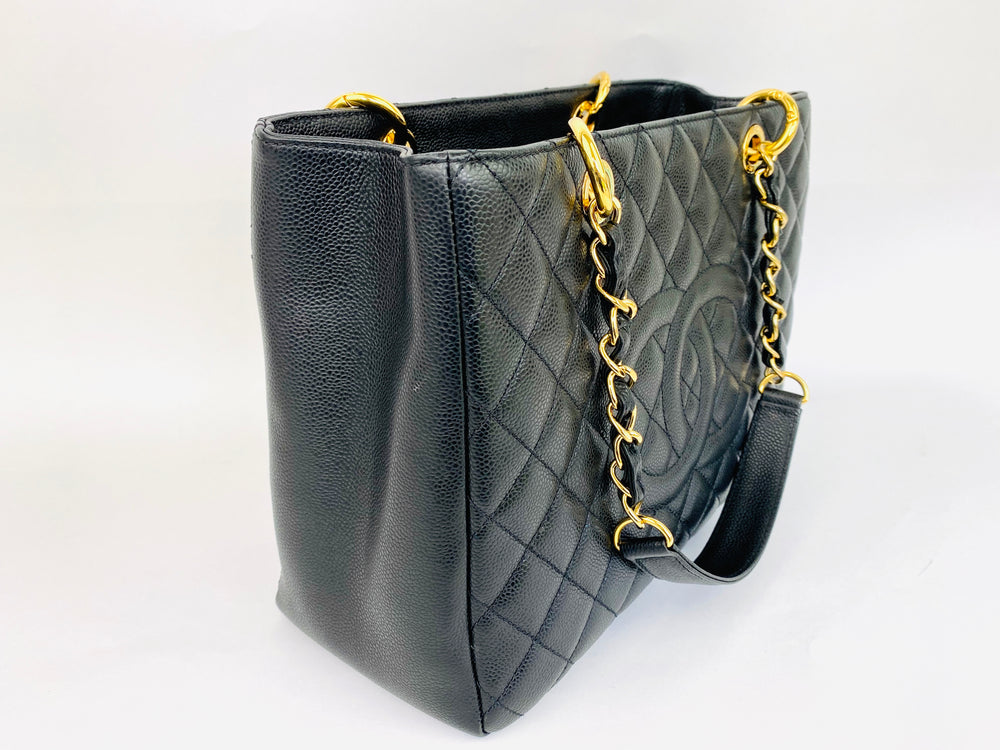 Chanel Black Grand Shopping Tote with Gold Hardware – Luxmary Handbags