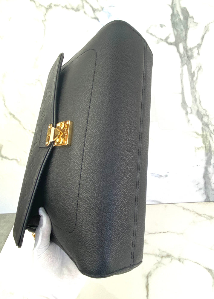 Louis Vuitton Black Monogram Empreinte Leather St Germain PM Bag at 1stDibs