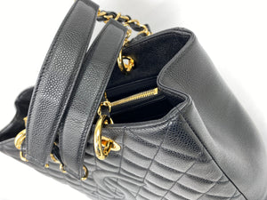 Chanel Black Grand Shopping Tote with Gold Hardware