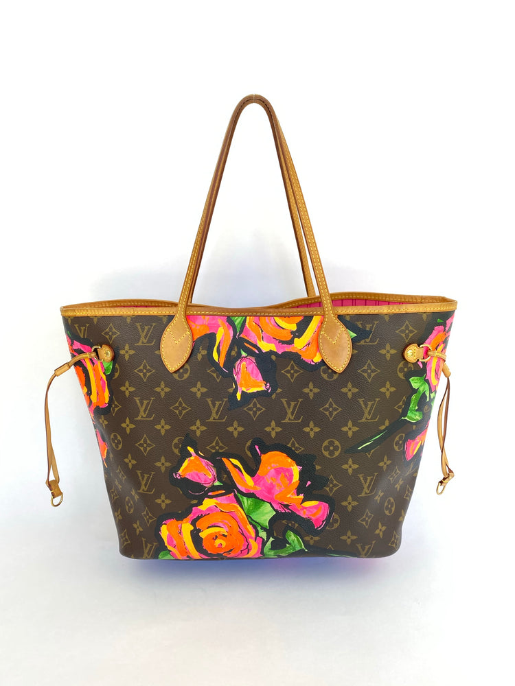 Louis Vuitton Stephen Sprouse Roses Neverfull MM with Graffiti