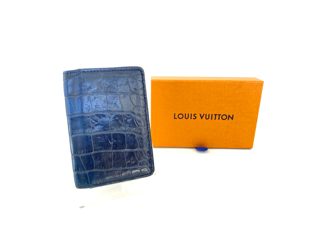Louis Vuitton Crocodilien Pocket Organizer in Mat Blue