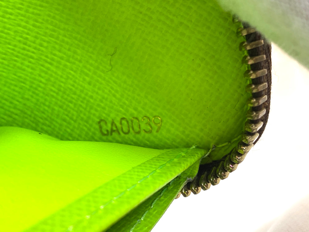 Louis Vuitton Neon Green Graffiti Zippy Wallet by Stephen Sprouse