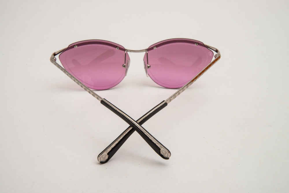 Louis Vuitton Pink Rimless Thelma and Louise Sunglasses